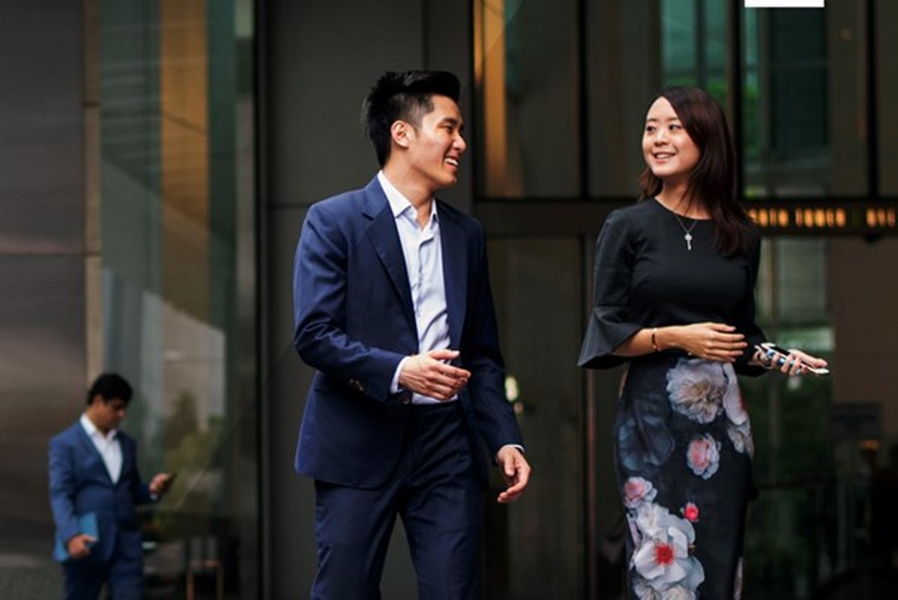 Colleagues smiling