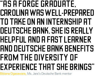 What people are saying - Quote - Ms. Jana's Deutsche Bank mentor